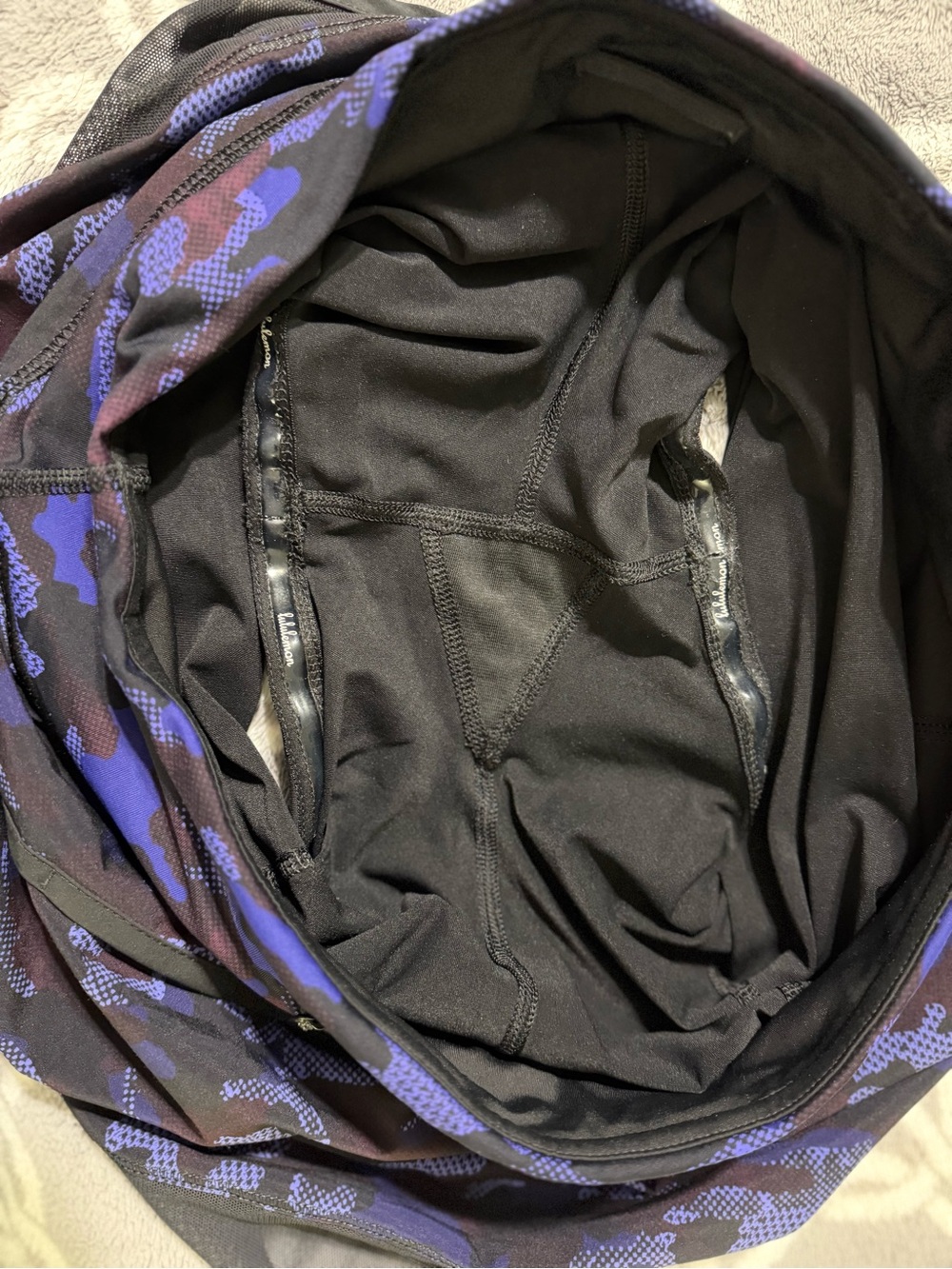 Lululemon Pace Setter Skirt Shorts Size 6 Purple Camo Running - Picture 7 of 10